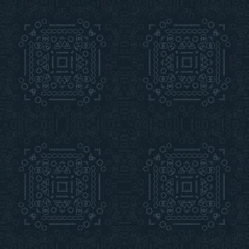 Modern, computer age shapes seamless pattern Stockillustratie