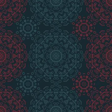 Modern, computer age shapes seamless pattern Stock Illustration