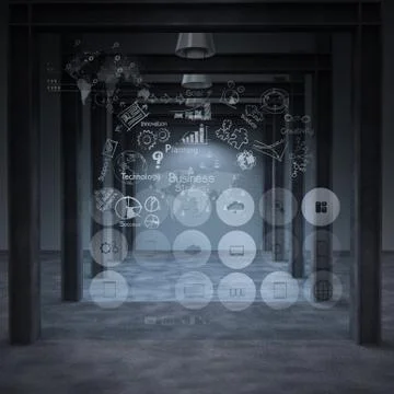 Modern computer and business strategy 스톡 일러스트