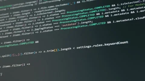 Modern Computer Code Scrolling On Screen For Vibe Coding And AI Dev Stock Footage 330284577