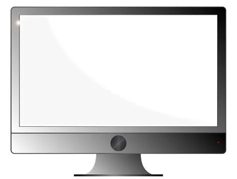 Modern Computer With Copy Space Stock Illustration