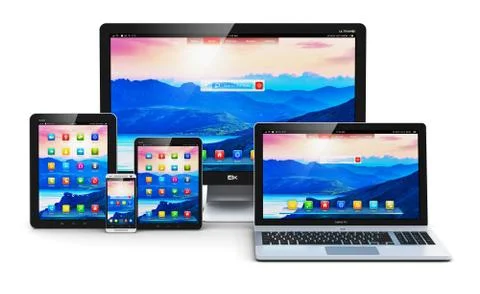 Modern computer devices Stock-Illustration