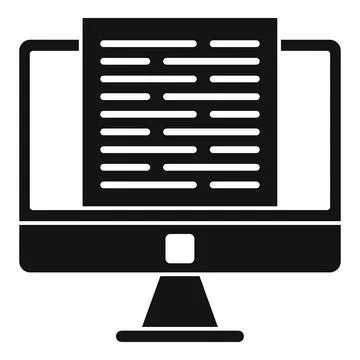 Modern computer editor icon, simple style Stock-Illustration