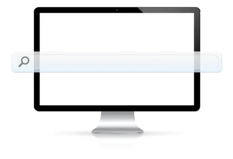 Modern computer with empty web bar Illustration