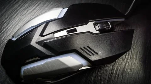 Modern computer gaming mouse electronic device Stock Photos