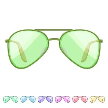 Modern computer glasses cartoon vector graphic Stock Illustration