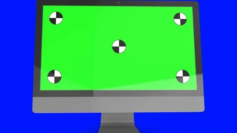 Modern computer with green screen, isola... | Stock Video | Pond5