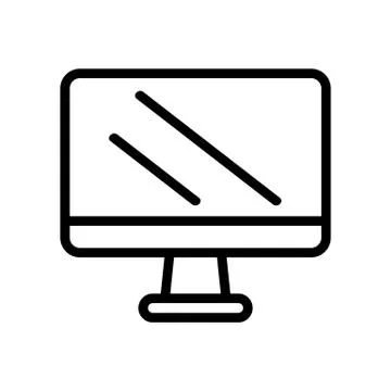 Modern computer icon vector. Isolated contour symbol illustration 库存插图