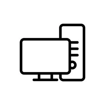 Modern computer icon vector. Isolated contour symbol illustration Stock Illustration