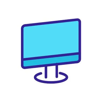 Modern computer icon vector. Isolated contour symbol illustration Stockillustratie