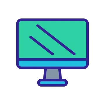 Modern computer icon vector. Isolated contour symbol illustration Stock Illustration