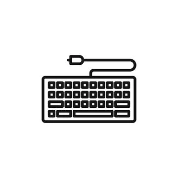 Modern Computer Keyboard Icon for Office Use イラスト素材