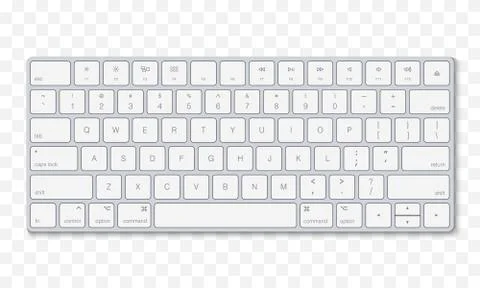 Modern computer keyboard Isolated on transparent background Stock Illustration