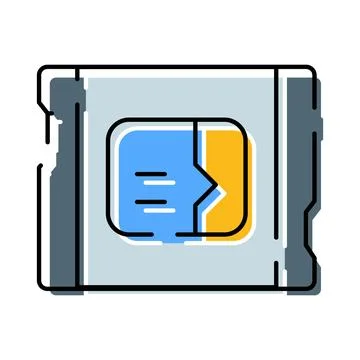 Modern computer micro memory card storage icon Stock Illustration