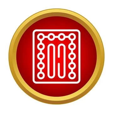 Modern computer microchip circuit board icon technology Illustrazione stock