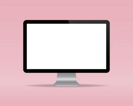 Modern computer mockup Stock Illustration