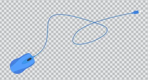 Modern computer mouse with usb cable vector illustration Stock Illustration