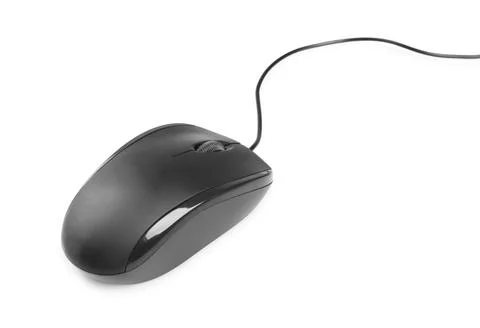 Modern computer mouse on white background Stock Photos