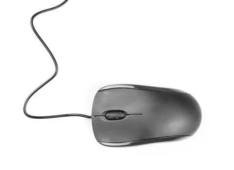 Modern computer mouse on white background Stock Photos