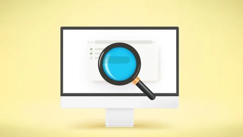 Modern computer with operating system user interface. Cloud technology conc.. Stock Illustration