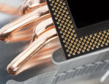 Modern computer processor with big cooler 写真素材