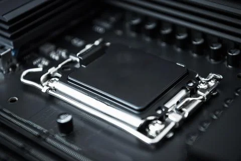 Modern Computer Processor Close Up. 写真素材