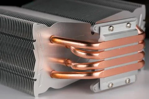 Modern computer processor cooler or radiator or heat sink 写真素材