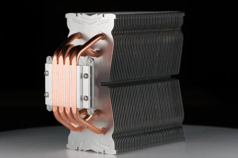 Modern computer processor cooler or radiator or heat sink Foto stock