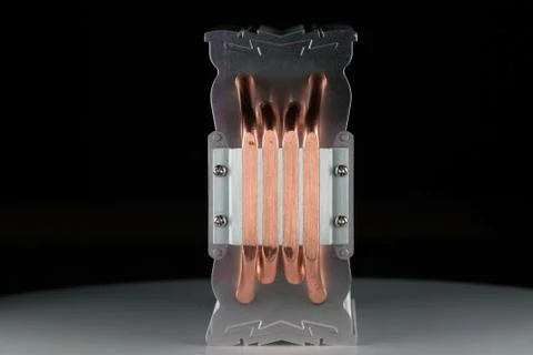 Modern computer processor cooler or radiator or heat sink 写真素材