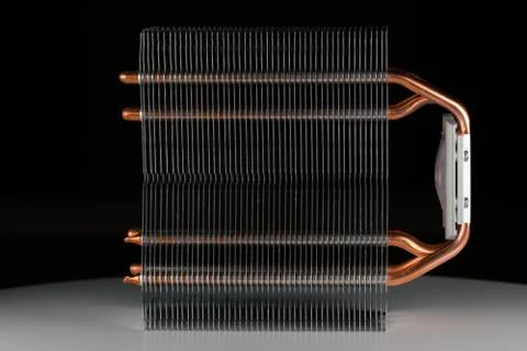 Modern computer processor cooler or radiator or heat sink Stock Photos