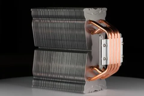 Modern computer processor cooler or radiator or heat sink 写真素材