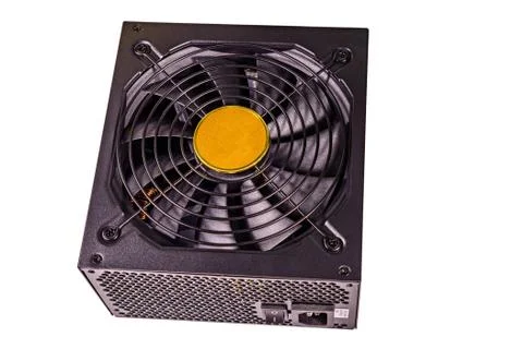 Modern computer psu isolated on a white background Stock Photos