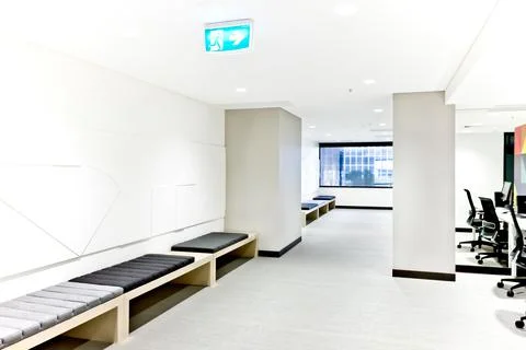 Modern computer room attached to the waiting area Stock Photos