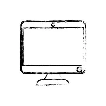 Modern computer screen Illustrazione stock