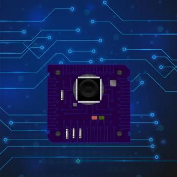 Modern Computer Technology Blue Background. Modern Computer Technology Blu... Foto stock