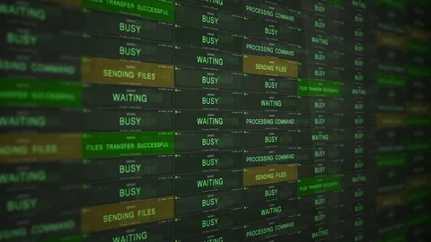 Modern Computerized network file management system - Stock Footage 92155062