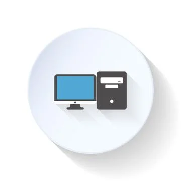 Modern computers flat icon Stock Illustration