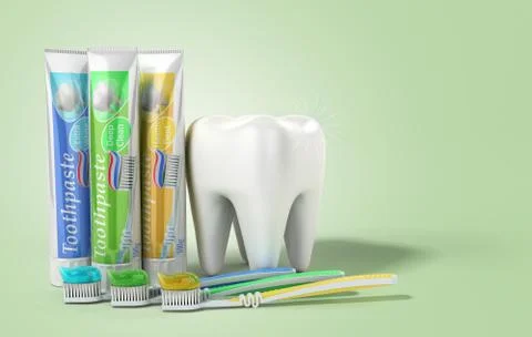 Modern concept of the design of a tube of toothpaste toothpaste tubes with to Stock Illustration