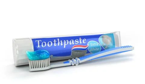 Modern concept of the design of a tube of toothpaste toothpaste tube with too Stock Illustration