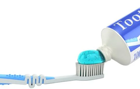 Modern concept of the design of a tube of toothpaste toothpaste tube with too Stock Illustration