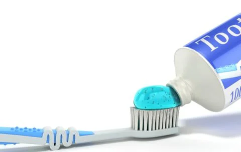 Modern concept of the design of a tube of toothpaste toothpaste tube with too Stock Illustration