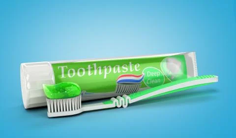 Modern concept of the design of a tube of toothpaste toothpaste tube with too Stock Illustration