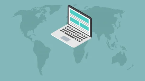 Modern concept isometric computer infographic with app Stock Footage 62368146