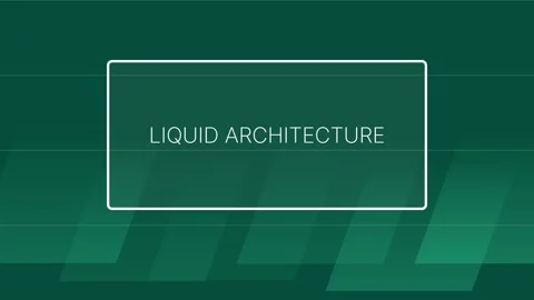 Modern Concept of Liquid Architecture: Flowing Structural Design Background Stock Footage 337655570