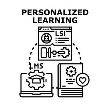 Modern concept of personalized digital learning system Stock Illustration