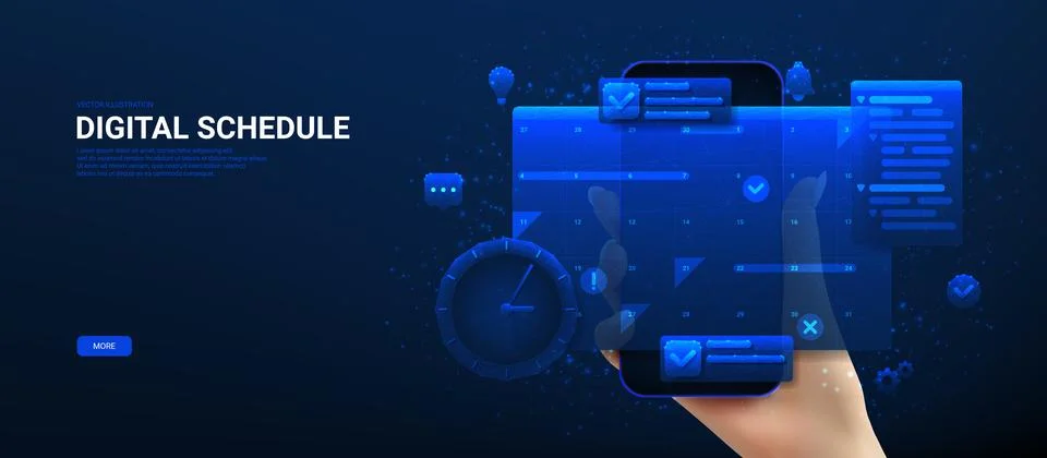 Modern concept of planning schedule Stock Illustration