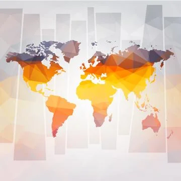 Modern concept of world map vector Stock Illustration