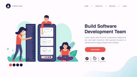 Modern concepts of development and teamwork Stock Illustration