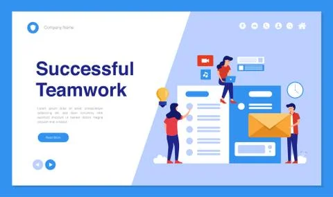 Modern concepts of development and teamwork Stock Illustration