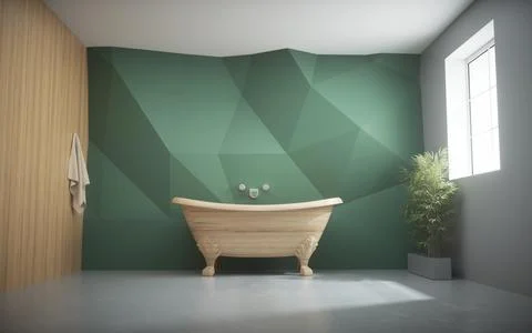 Modern conceptual bathroom. Creative concept. Stock Illustration